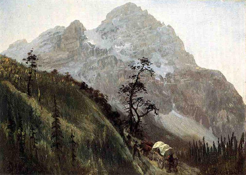 Albert Bierstadt Western_Trail_the_Rockies